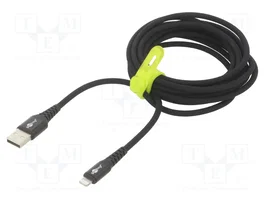 GOOBAY Cable USB 2.0 de Apple Lightning a USB A, 3m, negro