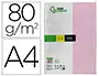 Liderpapel Papel Color A4 80gr Rosa Paquete 100 Hojas