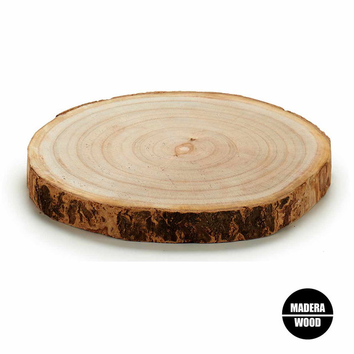 Giftdecor Figura Tronco Decorativo de Madera Paulownia Marrón 20,5 cm (Set de 18)