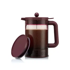 Bodum - Cafetera BOD0699965637293 para café caliente y frío, 1.5 Litros (12 tazas), con tapa, color rojo