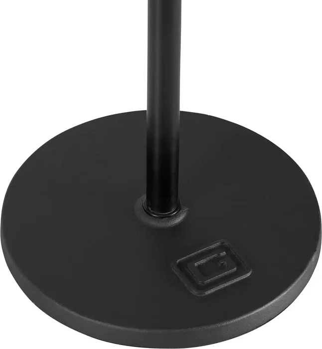 FRAMEWORKS Soporte de Micrófono Deluxe con Base Redonda de 10", Altura Ajustable 914-1651 mm, Negro