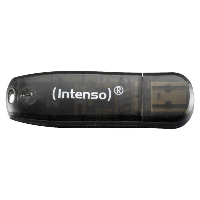 Intenso STICK Rainbow USB Flash Drive 2.0 3x32GB Pack (Yellow/Red/Black) - Velocidad Lectura 28 MB/s, Transparente