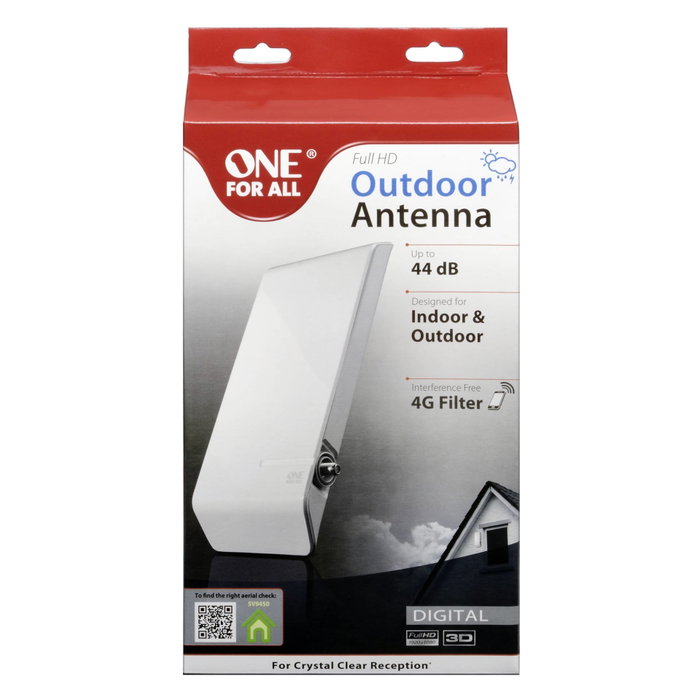One For All SV9450-5G Antena de Exterior 4K Full HD con Filtro 5G