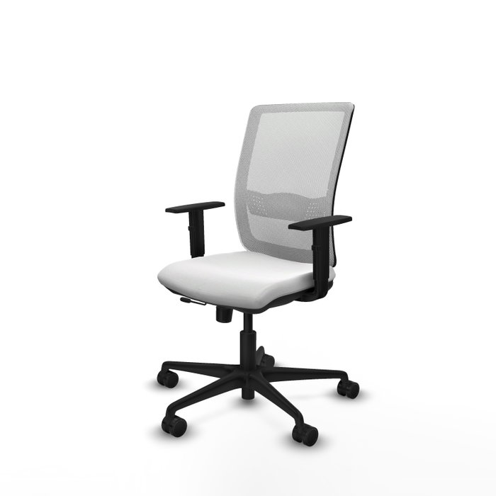 PIQUERAS Y CRESPO Silla de oficina Haches Blanca con mecanismo Sincro/Traslack