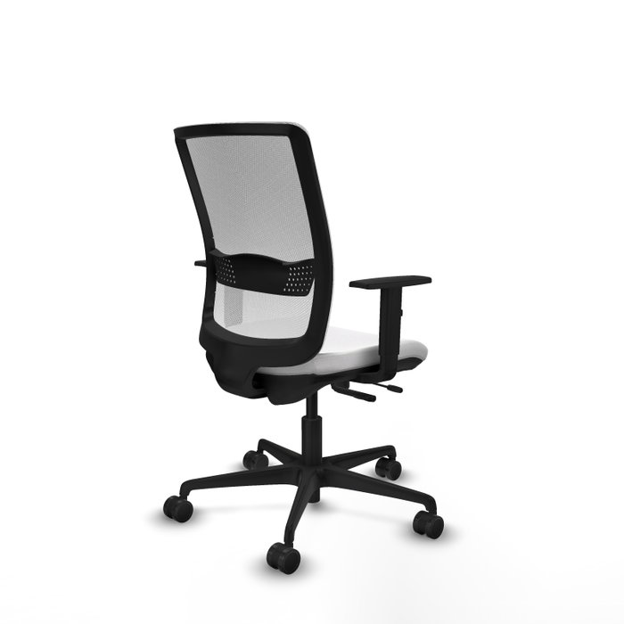 PIQUERAS Y CRESPO Silla de oficina Haches Blanca con mecanismo Sincro/Traslack