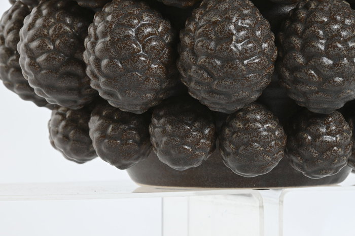 DKD Home Decor Jarrón de Gres Piña Marrón