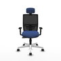 PIQUERAS Y CRESPO Silla de oficina Yunquera con mecanismo Sincro, Azul marino y Negro