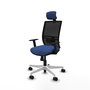 PIQUERAS Y CRESPO Silla de oficina Yunquera con mecanismo Sincro, Azul marino y Negro