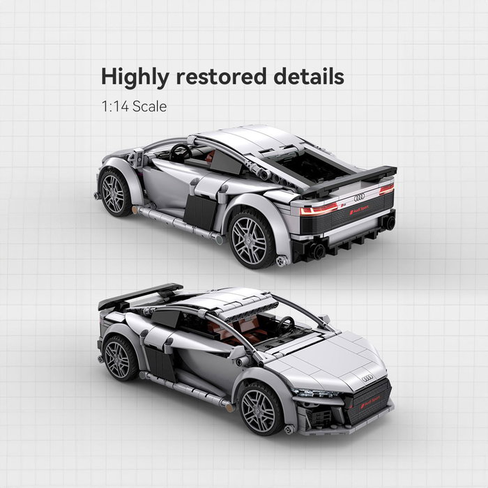 Cada Audi R8 Coupé 1:14 536 Pzas C57012W Bloques de Construcción