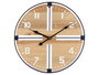 Giftdecor Reloj de Pared de Madera Marrón y Negro 40 cm (Set de 6)