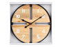 Giftdecor Reloj de Pared de Madera Marrón y Negro 40 cm (Set de 6)