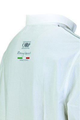 Omp OMPOR0-590202039 Camisa Racing Spirit de Manga Larga Blanca Algodón Talla 39