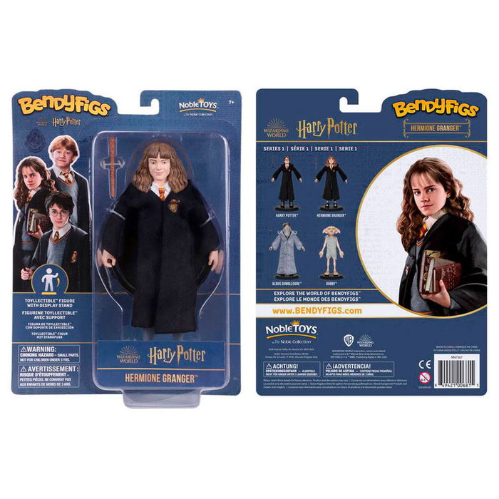 Noble Collection Figura Bendyfigs Hermione con varita Noble Collection Figura Bendyfigs Hermione con varita