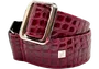 GETM Correa Guitarra Bajo Aussie Gator Burgundy Ajustable Hasta 165cm Polipiel Nailon Piel Color Burdeos Oscuro