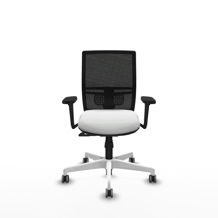 PIQUERAS Y CRESPO Silla de oficina Yunquera con mecanismo Sincro, Blanco y Negro PIQUERAS Y CRESPO Silla de oficina Yunquera con mecanismo Sincro, Blanco y Negro