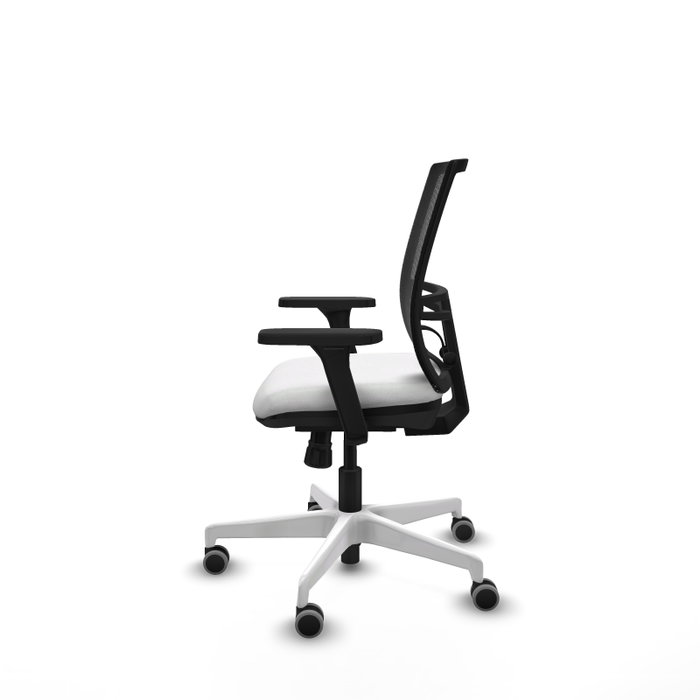 PIQUERAS Y CRESPO Silla de oficina Yunquera con mecanismo Sincro, Blanco y Negro PIQUERAS Y CRESPO Silla de oficina Yunquera con mecanismo Sincro, Blanco y Negro