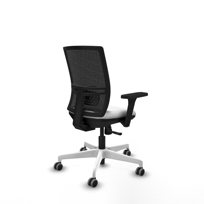 PIQUERAS Y CRESPO Silla de oficina Yunquera con mecanismo Sincro, Blanco y Negro PIQUERAS Y CRESPO Silla de oficina Yunquera con mecanismo Sincro, Blanco y Negro
