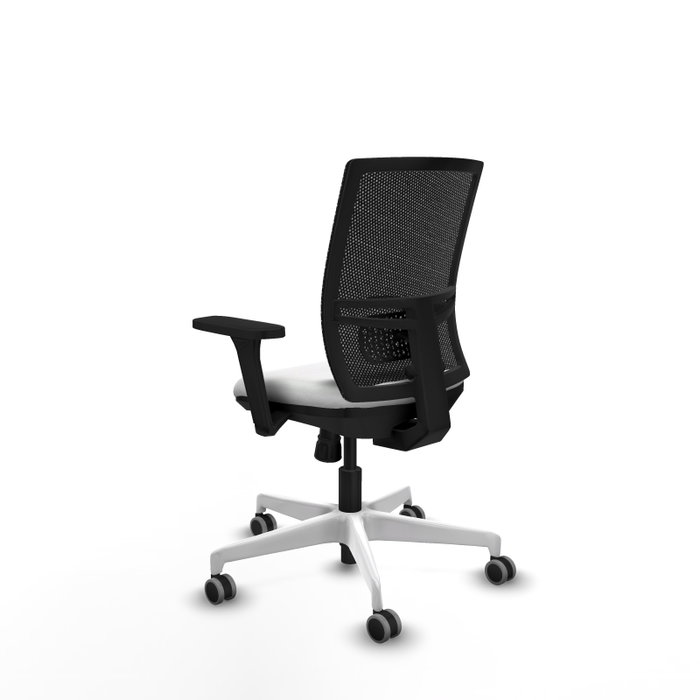 PIQUERAS Y CRESPO Silla de oficina Yunquera con mecanismo Sincro, Blanco y Negro PIQUERAS Y CRESPO Silla de oficina Yunquera con mecanismo Sincro, Blanco y Negro