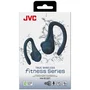 JVC HA-EC25T Auriculares True Wireless Deportivos Bluetooth 5.1 con Gancho, Resistencia IPX5 al Agua, Autonomía 30 Horas con Estuche de Carga, Azules