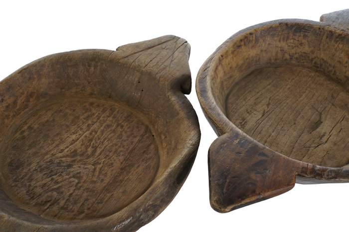 DKD Home Decor Bandeja de Madera de Teca 53x36x8 Antiguo Surtido de 2 Unidades
