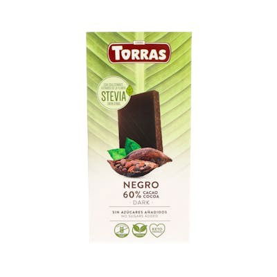 TORRAS Chocolate Cacao 60% Stevia 100Gr TORRAS Chocolate Cacao 60% Stevia 100Gr