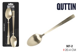 Inde Cuchara de Mesa Louvre - Set de 2 Piezas en Acero Inoxidable Mate
