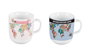 DKD Home Decor Set de Tazas de Porcelana WORLD&FLOWERS Multicolor