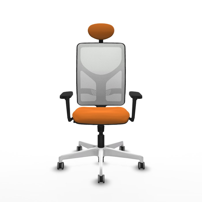 PIQUERAS Y CRESPO Silla de oficina Motilla Naranja y Blanco PIQUERAS Y CRESPO Silla de oficina Motilla Naranja y Blanco