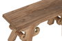DKD Home Decor Taburete de Teca Reciclada Tallada Natural