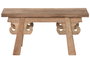 DKD Home Decor Taburete de Teca Reciclada Tallada Natural