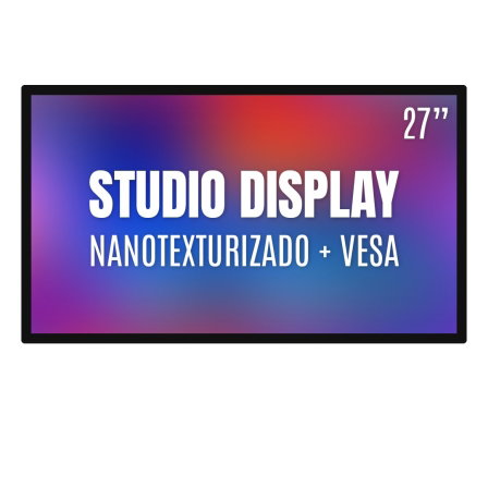 Apple Studio Display MFF24YP/A - Monitor 27" Retina 5K, Cristal Nano-Texturizado, Cámara Center Stage 12MP, Altavoces Integrados, Compatibilidad VESA Apple Studio Display MFF24YP/A - Monitor 27" Retina 5K, Cristal Nano-Texturizado, Cámara Center Stage 12MP, Altavoces Integrados, Compatibilidad VESA