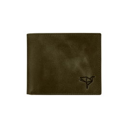 Zoozie Bags Cartera Hombre Piel Auténtica Verde Delhi - 11 cm x 9 cm x 2 cm