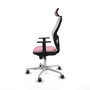 PIQUERAS Y CRESPO Silla de oficina Jorquera Rosa y Blanco