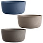 Day Juego De 4 Bols Day diámetro 15 cm - Azul Petróleo, Beige, Marrón - Para Cereales, Ensaladas, Snacks - Apilables, Aptos Lavavajillas