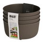 Day Juego De 4 Bols Day diámetro 15 cm - Azul Petróleo, Beige, Marrón - Para Cereales, Ensaladas, Snacks - Apilables, Aptos Lavavajillas