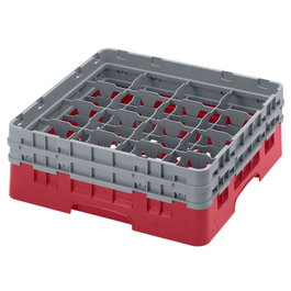 CAMBRO - 16S434-416 - Cesta de lavado 16 comp. 2 alturas - 10,9 cm Ø máx. - alt. máx. 13,5 cm - 50 x 50 x 18,4 cm - Arándano