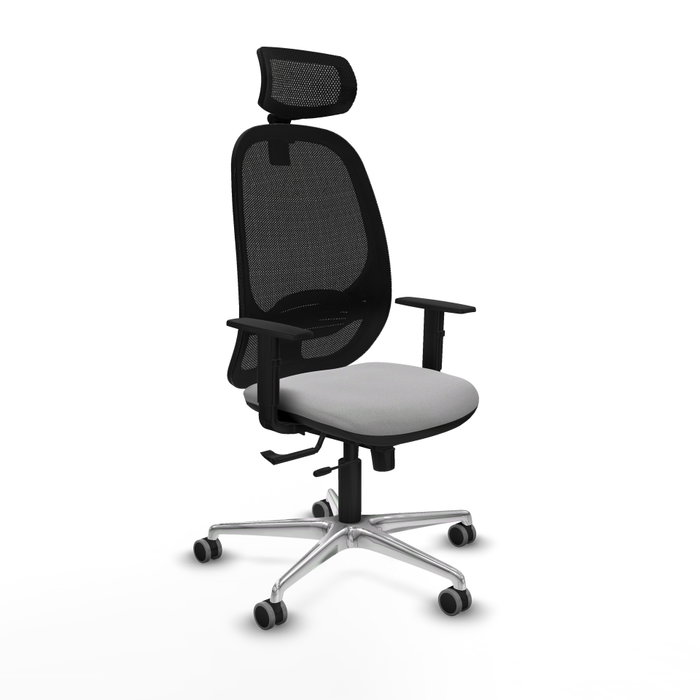 PIQUERAS Y CRESPO Silla de oficina Cilanco con mecanismo Sincro/Traslack Gris claro/Negro PIQUERAS Y CRESPO Silla de oficina Cilanco con mecanismo Sincro/Traslack Gris claro/Negro