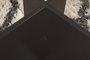Nordure Mesa de centro Vetrino Wood Black cristal templado y melamina 105x40x65cm Madera Negro