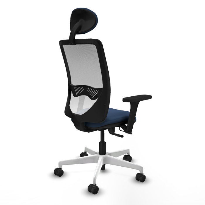PIQUERAS Y CRESPO Silla de oficina Zulema Azul marino y Blanco