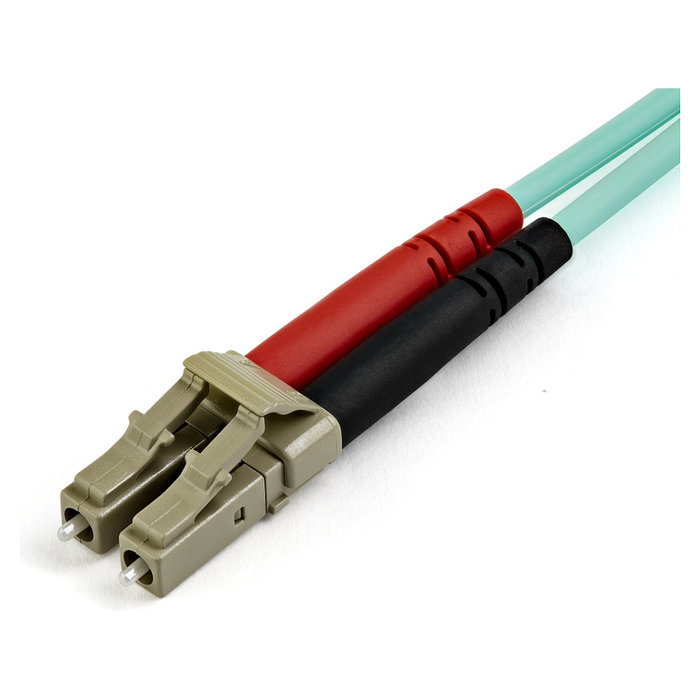 Startech cable de fibra óptica multimodo dúplex 50/125 LC a LC, OM4, LSZH, 15 m, Aqua