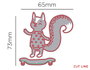 Misskuty Troquel fino ZAG Infantil ardilla con monopatín (2 unidades)