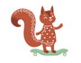 Misskuty Troquel fino ZAG Infantil ardilla con monopatín (2 unidades)