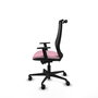 PIQUERAS Y CRESPO Silla de oficina Mardos Rosa y Negro con mecanismo Sincro/Traslack