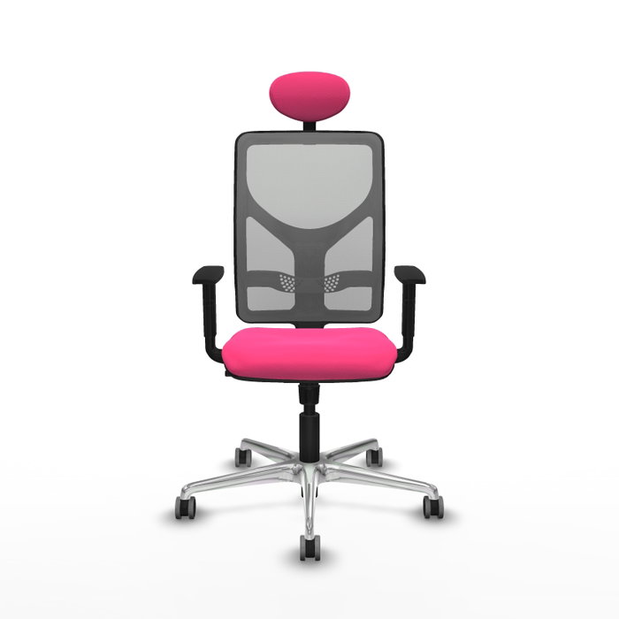 PIQUERAS Y CRESPO Silla de oficina Motilla Rosa y Gris con mecanismo Sincro PIQUERAS Y CRESPO Silla de oficina Motilla Rosa y Gris con mecanismo Sincro
