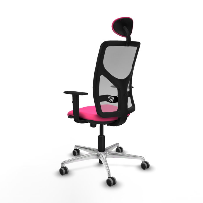 PIQUERAS Y CRESPO Silla de oficina Motilla Rosa y Gris con mecanismo Sincro PIQUERAS Y CRESPO Silla de oficina Motilla Rosa y Gris con mecanismo Sincro