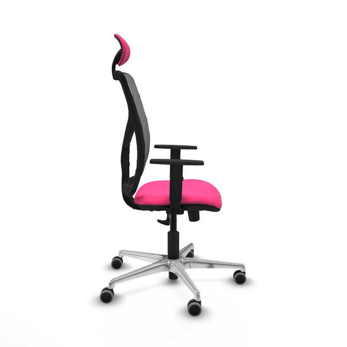 PIQUERAS Y CRESPO Silla de oficina Motilla Rosa y Gris con mecanismo Sincro PIQUERAS Y CRESPO Silla de oficina Motilla Rosa y Gris con mecanismo Sincro