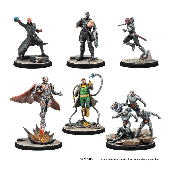 Atomic Mass Games Marvel Crisis Protocol Caja Inicial Los Más Poderosos de la Tierra - Juego de Miniaturas Táctico Marvel 2 Jugadores +14 Años - Edición Español CP143ES