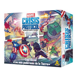 Atomic Mass Games Marvel Crisis Protocol Caja Inicial Los Más Poderosos de la Tierra - Juego de Miniaturas Estratégico 2 Jugadores, Edición Español (CP143ES)