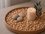 Giftdecor Bote Piedra Metalizada Beige 700g con Piedras de 10-20 mm (6.5x15.8x6.5 cm) (Set de 12)