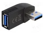 DeLOCK Adaptador USB 3.0 M/F con ángulo de 270° horizontal, 5 Gbps, Negro
